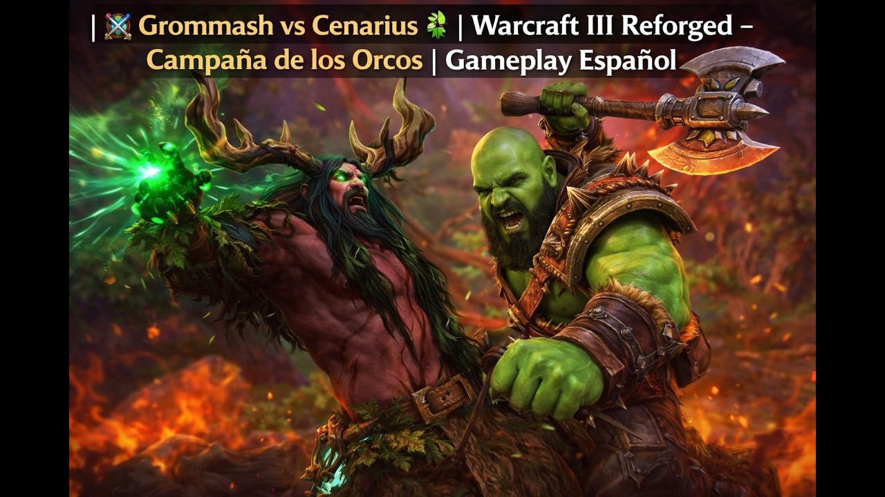 ⚔️ Grommash vs Cenarius 🌲  | Warcraft III Reforged – Campaña de los Orcos | Gameplay Español