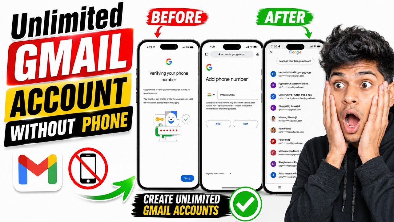 How to Create Unlimited Gmail Accounts Without Phone Verification (2026)