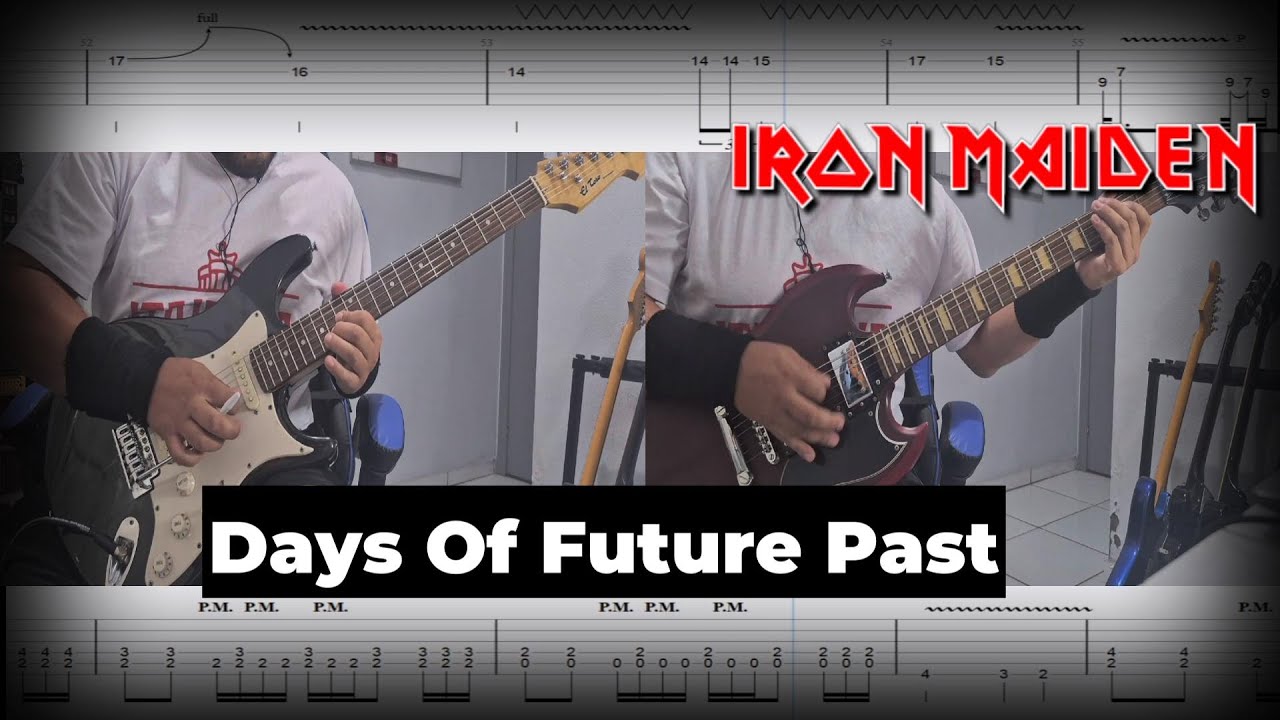 IRON MAIDEN - Days Of Future Past - How To Play | Guitar Tab | Lesson | Full Cover |  All Guitars