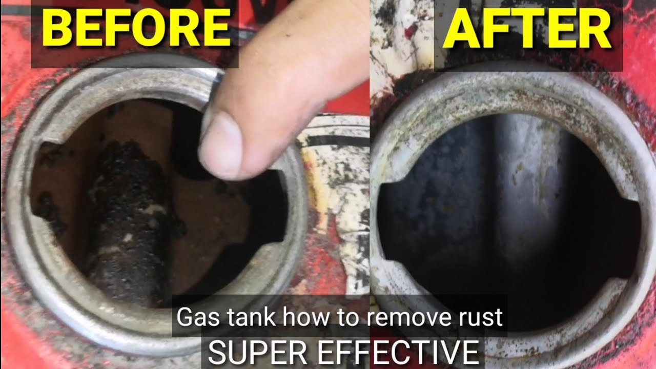 paano tanggalin ang kalawang sa gas tank? How to remove rust in gas tank