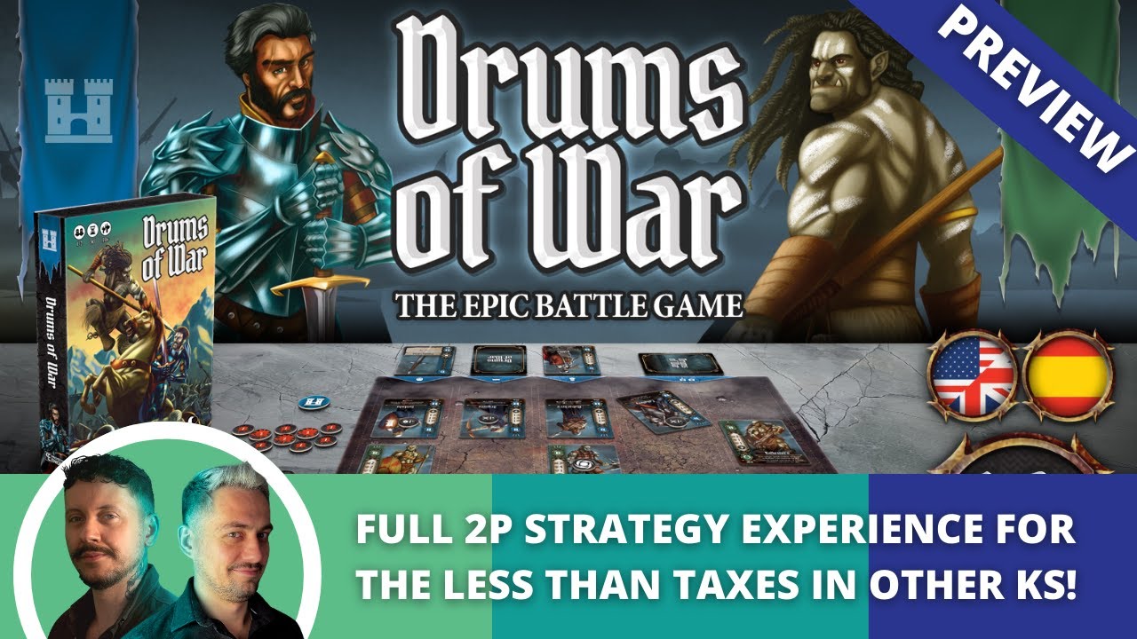 Drums of War Enclave: Prototype Preview. Competitive card game for 2P.