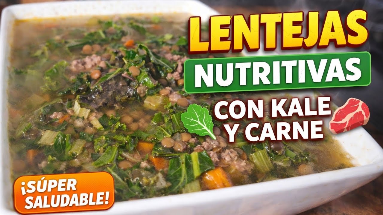 LENTEJAS  CASERAS CON KALE Y CARNE MOLIDA | IDEALES PARA REFORZAR EL SISTEMA INMUNE 😋👌