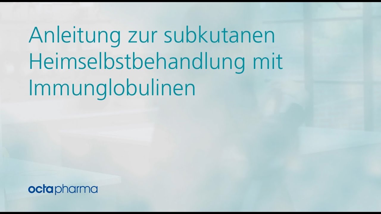 Anleitung Heimselbstbehandlung mit Immunglobulinen mit mechanischer Pumpe - Austria
