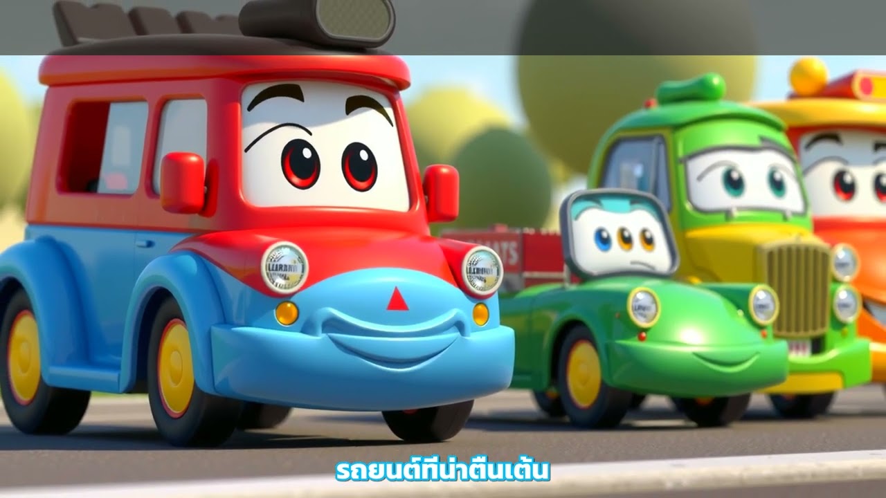รถยนต์ที่น่าตื่นเต้น | เพลงสอนเด็ก 🎵