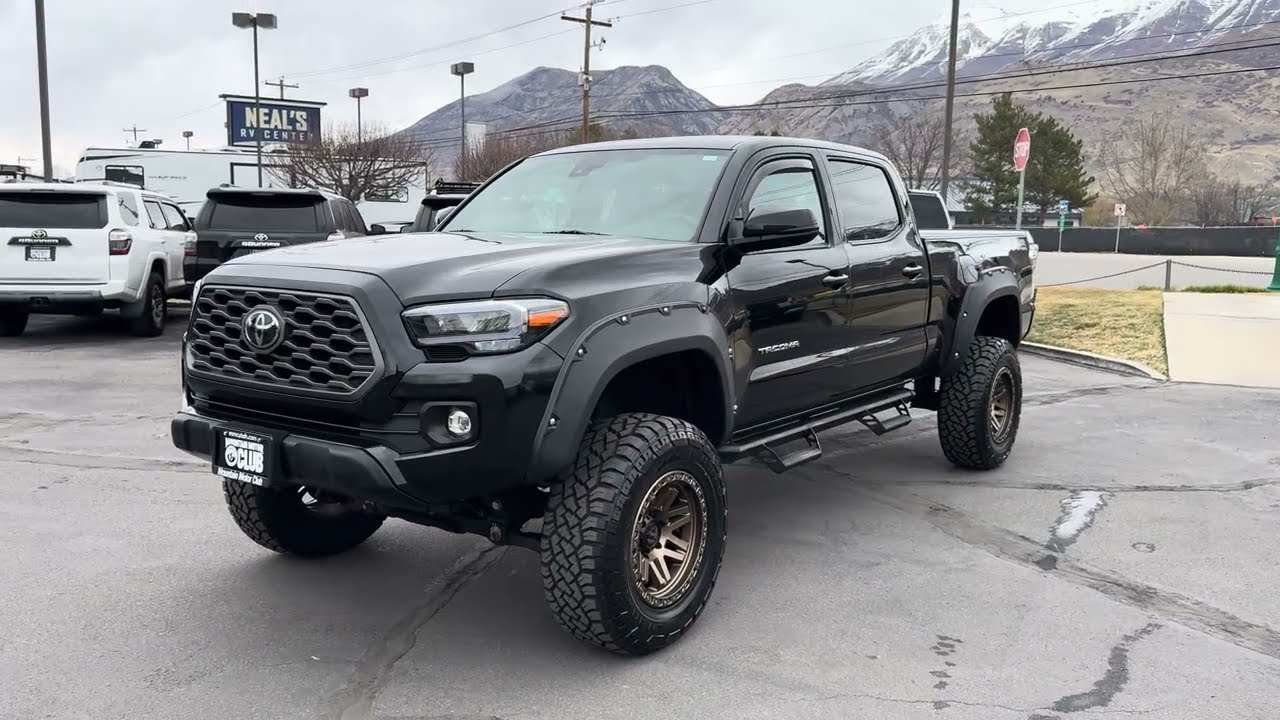 2020 Toyota Tacoma TRD Off-Road Black Lifted on Gold Wheels Long Bed