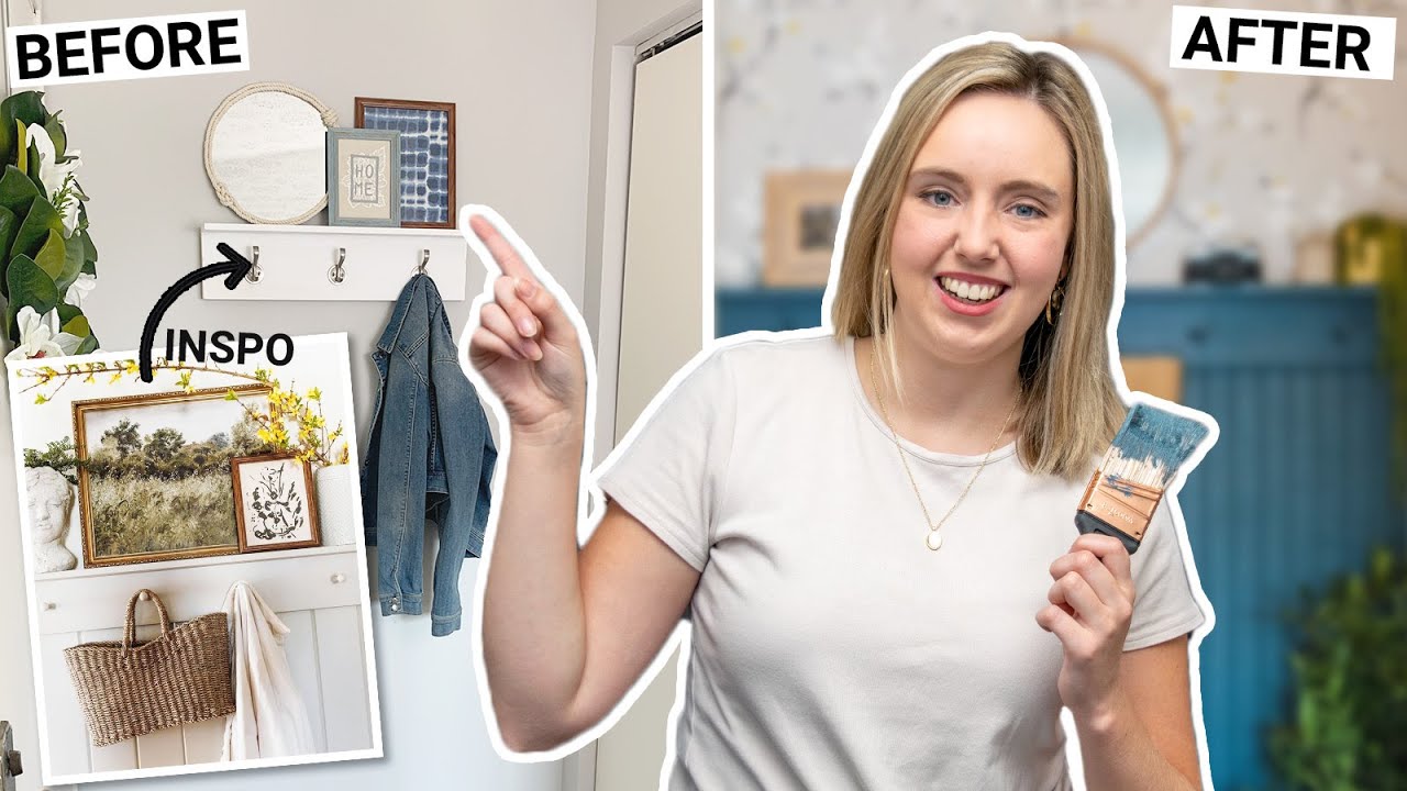 I gave my entryway an EPIC renter-friendly DIY transformation ✨