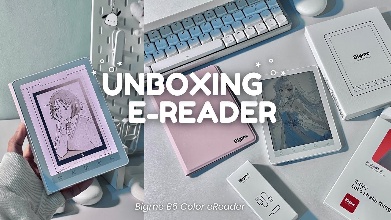 эстетичная распаковка бюджетной электронной книги 🍥🍡 Bigme B6 Color eReader Android e-Ink Reader