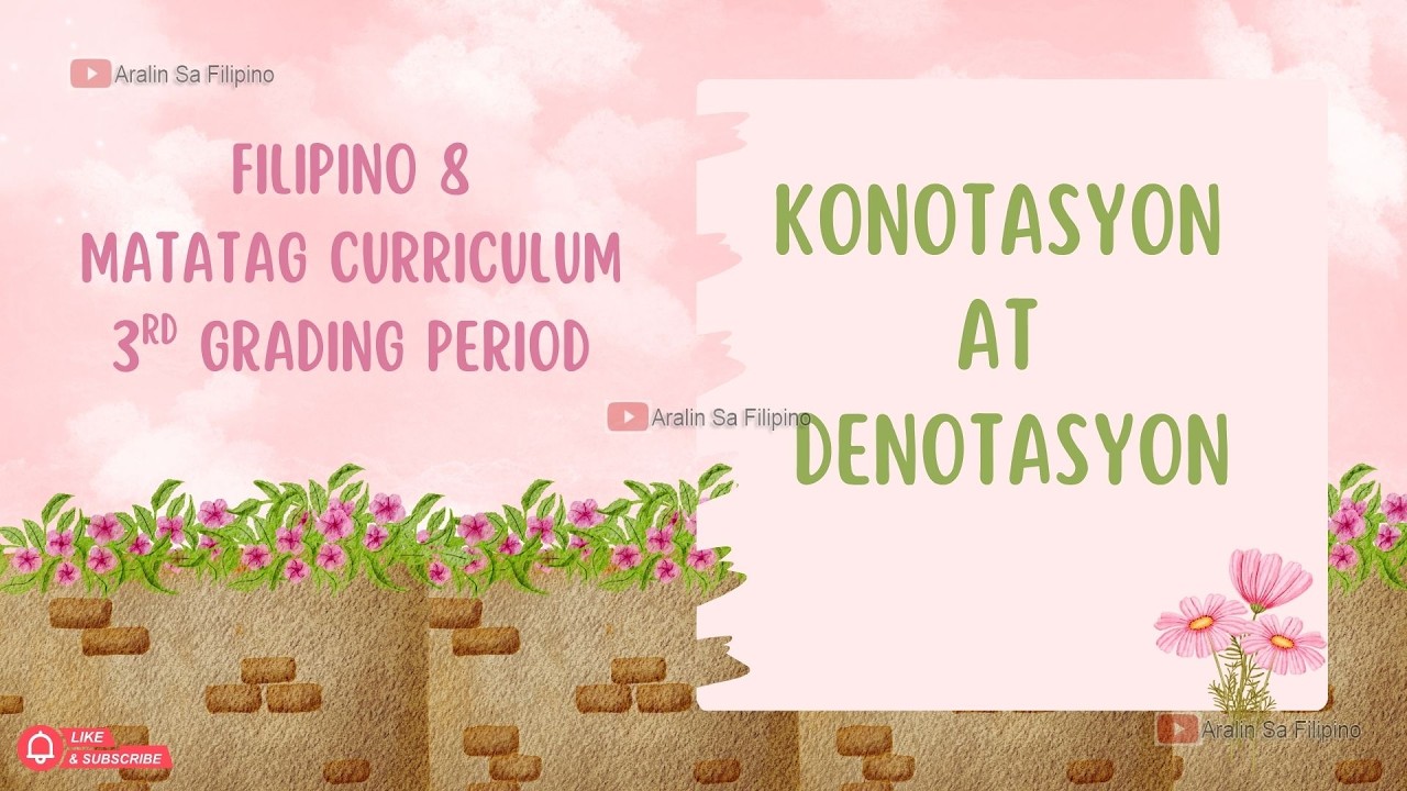 ANO ANG KONOTASYON AT DENOTASYON| MGA HALIMBAWA NG KONOTASYON AT DENOTASYON| ARALIN SA FILIPINO