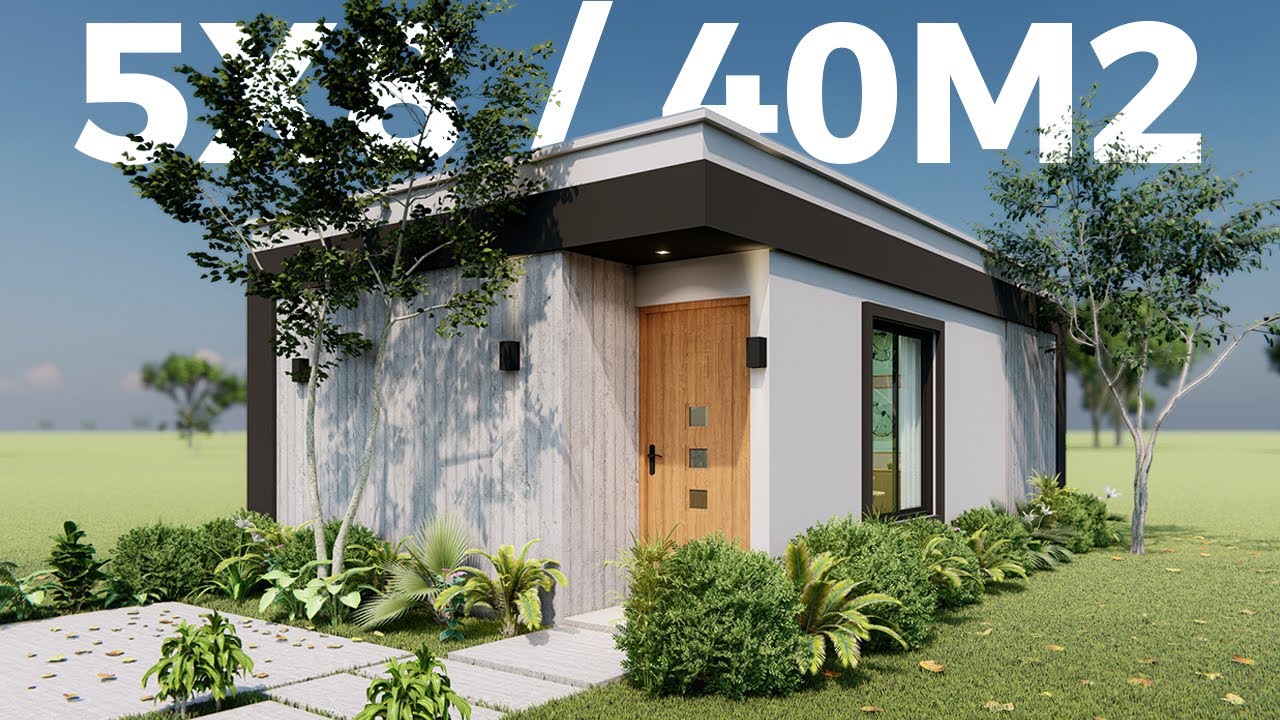 😲 Удивительный небольшой и современный дом площадью 40 квадратных метров 🏡 Вы бы здесь жили ❓