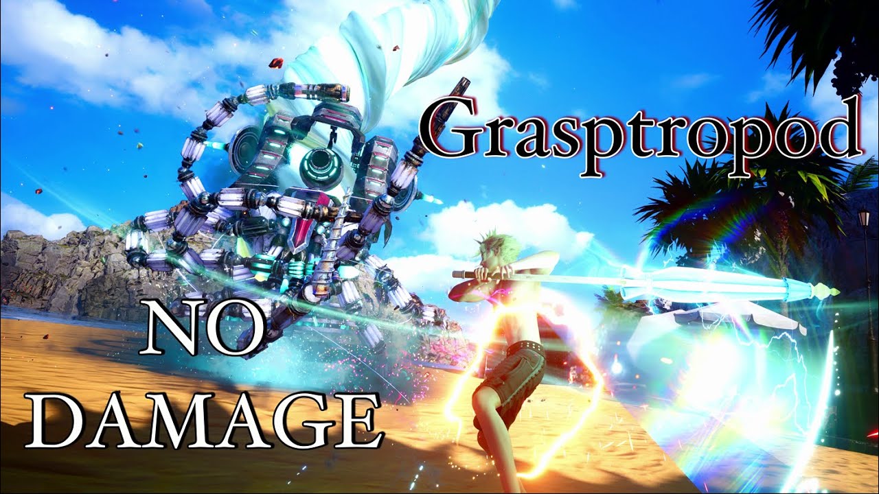 Final Fantasy VII Rebirth - Full Party Vs Grasptropod | No Damage (Hard Mode) Gameplay [4K]