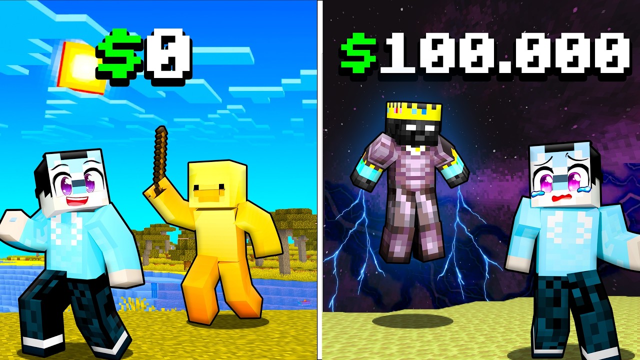 €0 vs €100.000 Minecraft HUNTER!