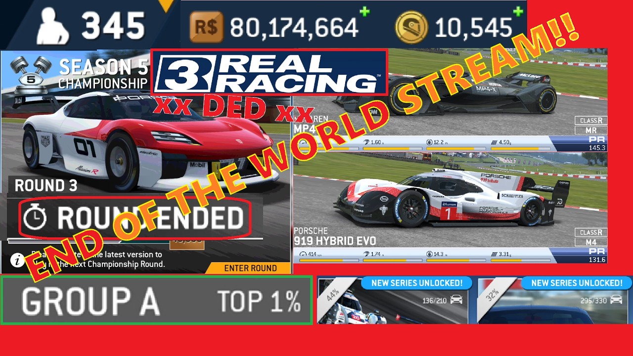 REAL RACING 3 APOCALYPSE MEGASTREAM! | SPEND, GRIND, COMPETE