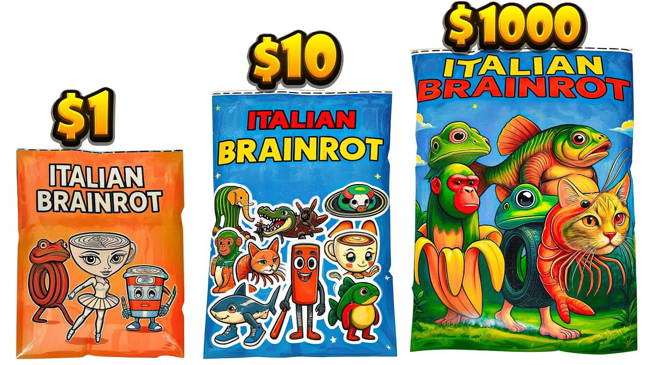 Unboxing $1 vs $10 vs $1000 ITALIAN BRAINROT Blind Bags /Paper diy