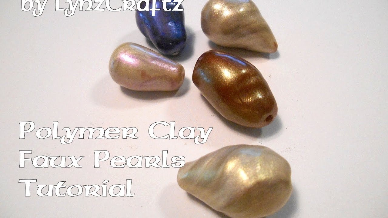 #diy  #polymerclay  Faux Pearls Free Tutorial