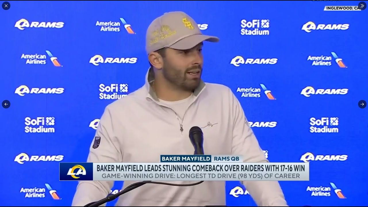 Baker Mayfield on Game Winning Touchdown to Van Jefferson in Rams Debut vs Raiders