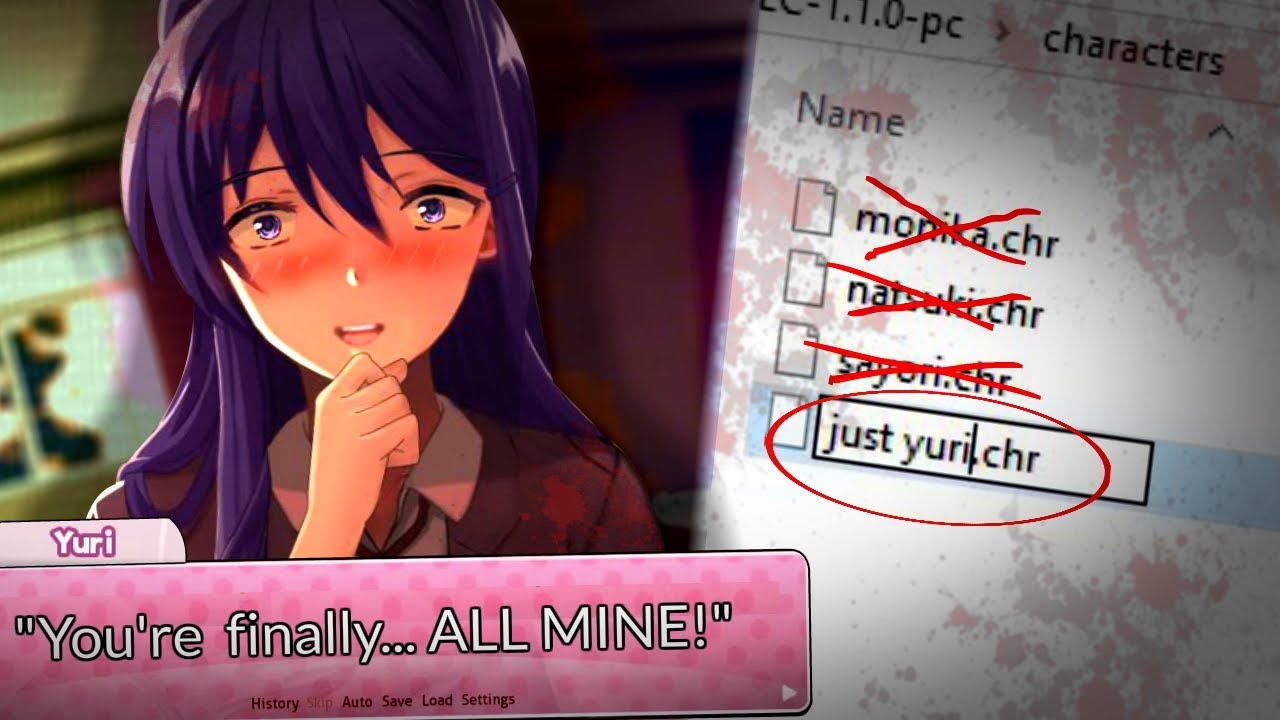 DELETING the FILES to CREATE... JUST YURI | Doki Doki Literature Club (Just Yuri)