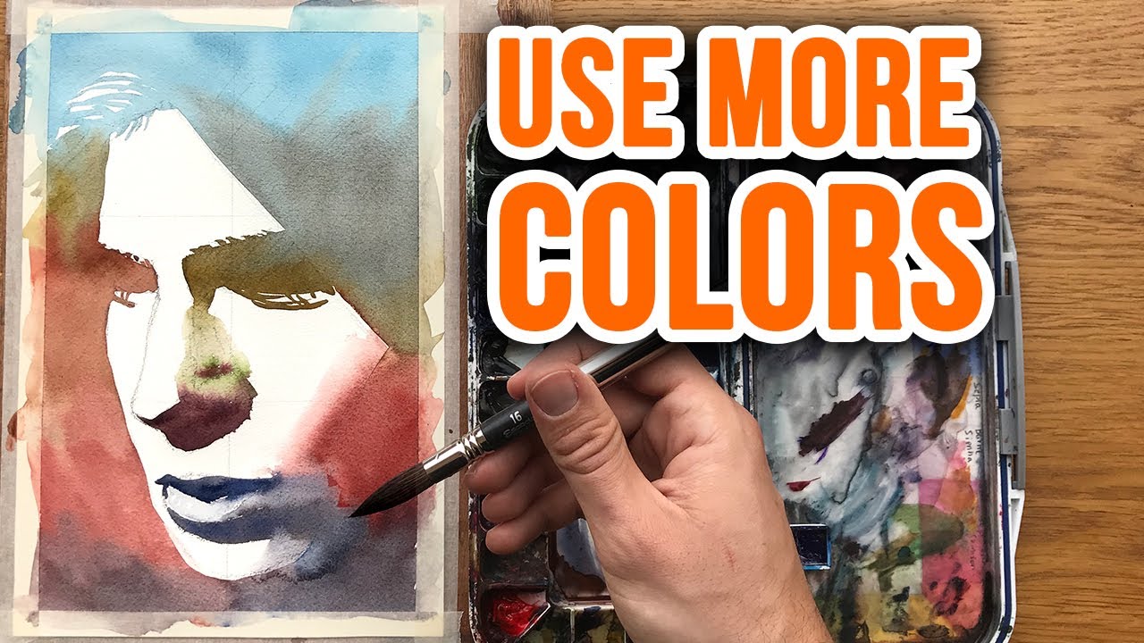 How to Paint More COLORFUL Watercolors | Loose Portrait