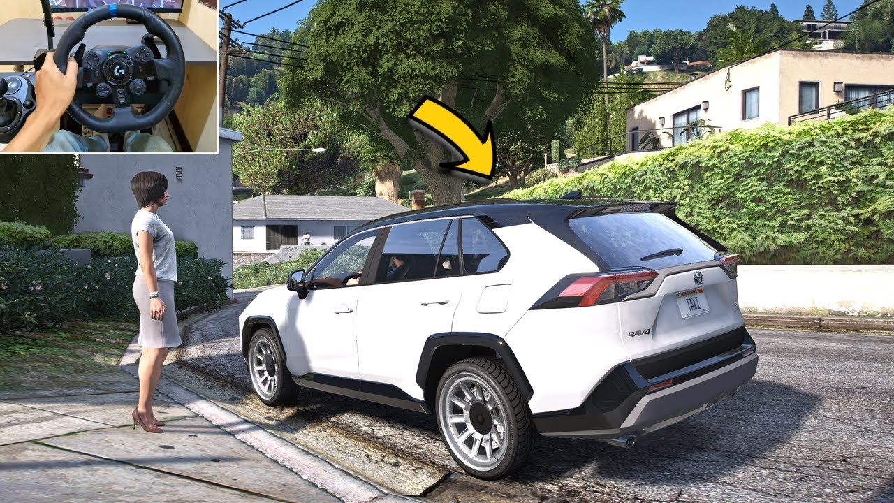 GTA 5 Luxury Private Uber Taxi Job With Toyota RAV4 - Steering Wheel Gameplay