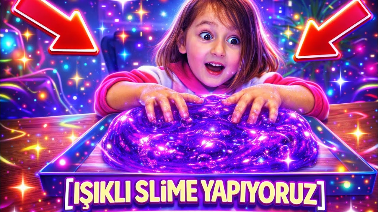 EYVAH ❗️BU SLİME IŞIK SAÇIYO( الوحل المضاء)😳😍🥰  @LikeNastyaofficial #slime @fatihselim @elifsinemtv 