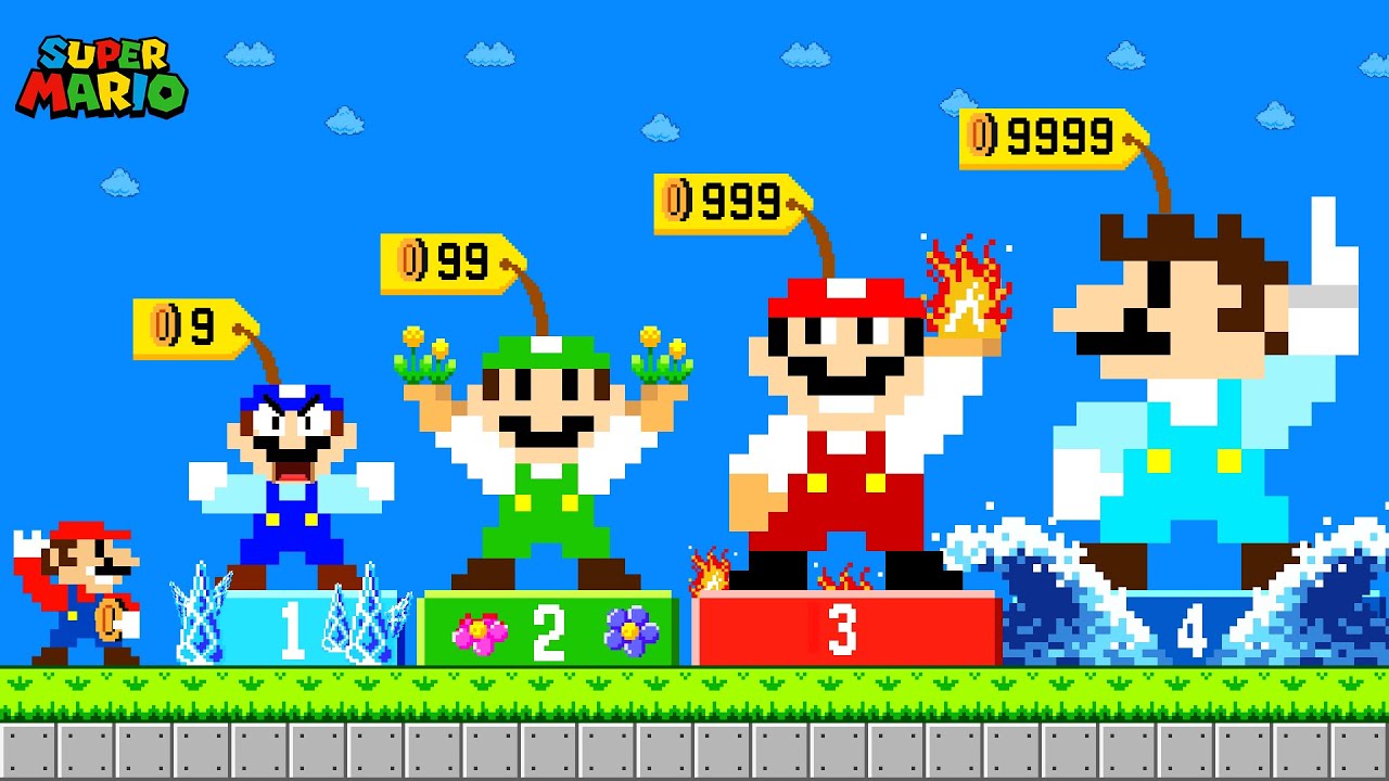 Super Mario Bros. but Mario Can Buy Elements