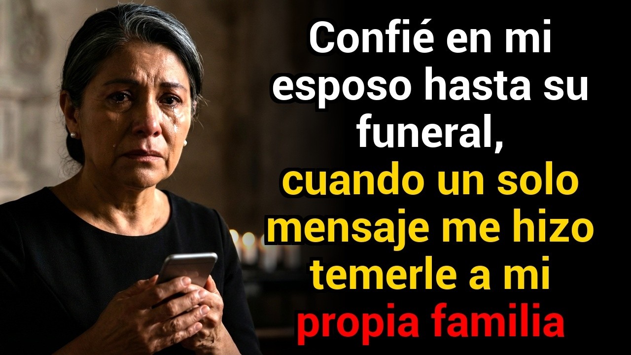 Confié en mi esposo hasta su funeral, cuando un solo mensaje me hizo temerle a mi propia familia