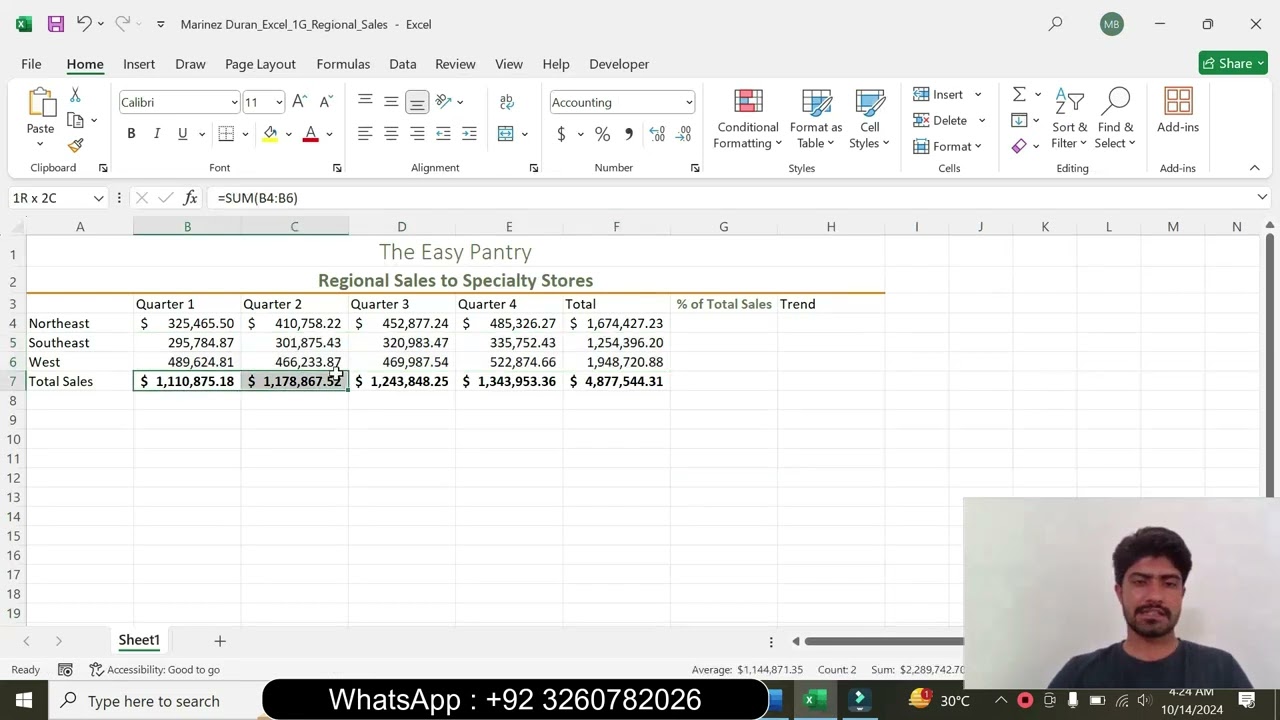 Excel_1G_Regional_Sales | Excel 1G Regional Sales | excel 1G Regional Sales | 1G Regional Sales
