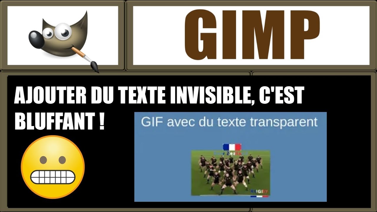 mettre un texte transparent dans un GIF animé avec GIMP