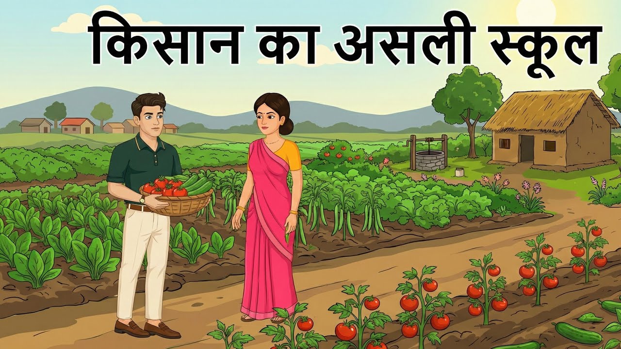 किसान का असली स्कूल | Kisaan Ka Asli School - Heart Touching Hindi Story #moralstory #hnidikahaniya