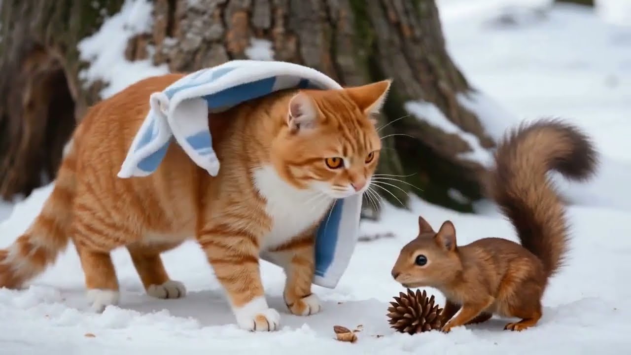 orange cat Hot spring Day -English version