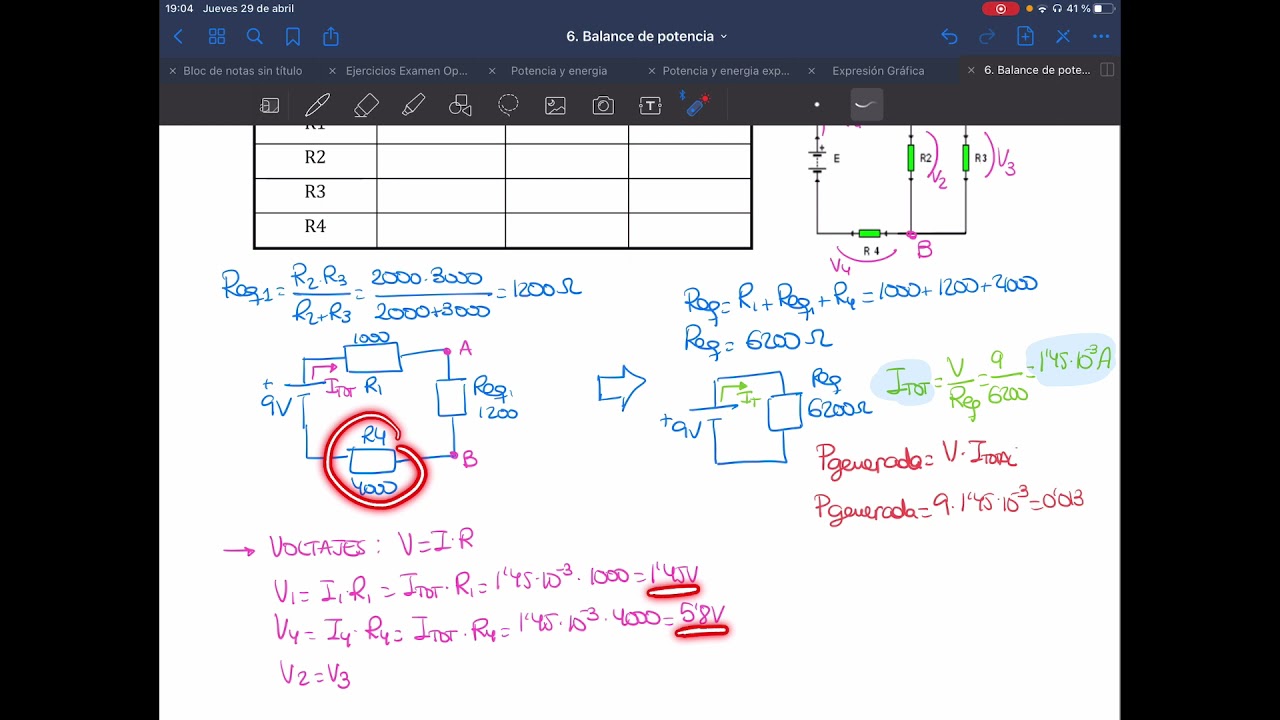 TEC 3º ESO: Electricidad - Balance de potencia