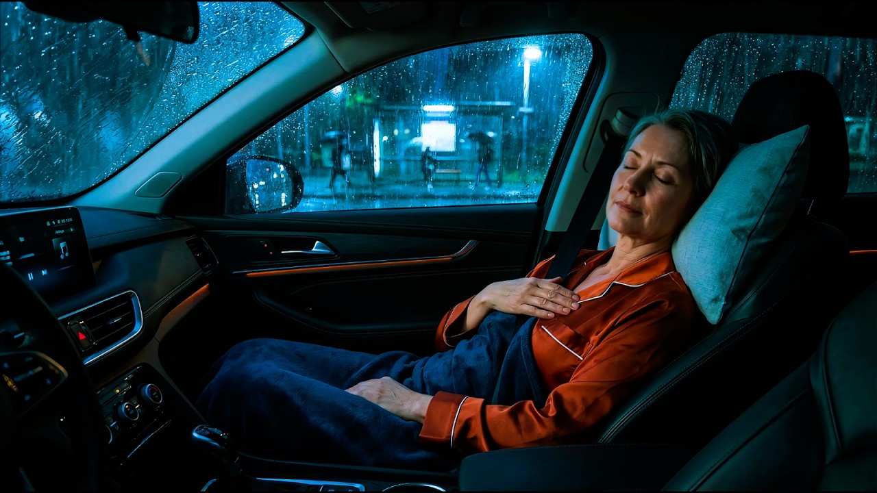 Rain Inside Car at Night for Deep Feelings Calm Thoughts and Inner Peace