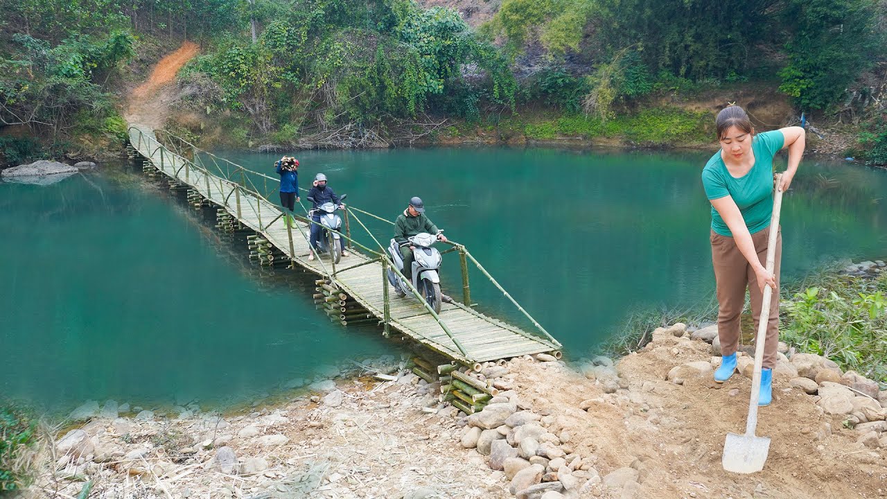 Completed A 100m Long Bamboo Bridge for Villagers To Travel Conveniently. Ly Hieu Hieu