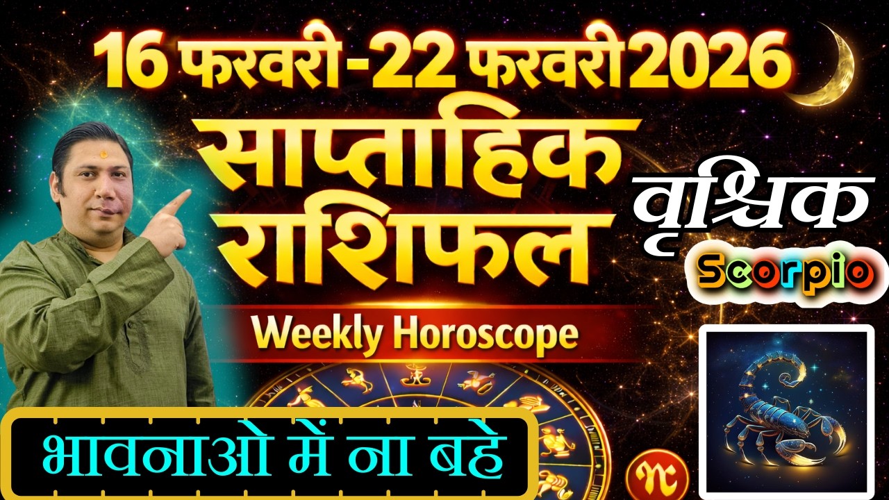 वृश्चिक राशि |  16 – 22 february 2026 | saptahik rashifal  Vrishchik rashi by astroguru Nikhil