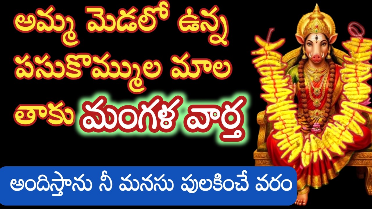 అమ్మ మెడలో ఉన్న పసుపుకొమ్ముల మాలతాకు నీమనసు పులకించే వరం అందిస్తాను శుభవార్త వింటావు|varahi miracle