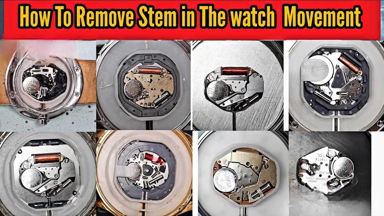 How To Remove Stem in The Watch Common Movement | Watch Repair Channel | @SolimBD