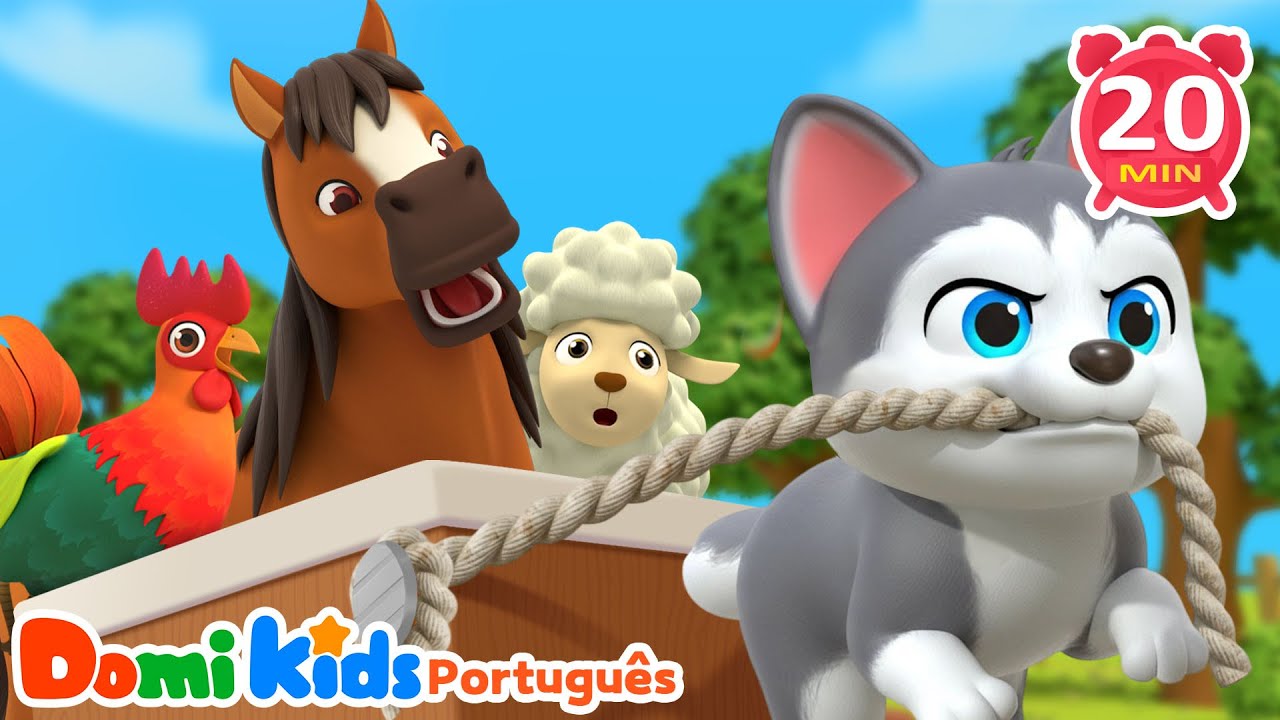 O Velho MacDonald Tinha uma Fazenda 🐮| Canções Infantis Bilingues  | Domi Kids Festa dos Animais