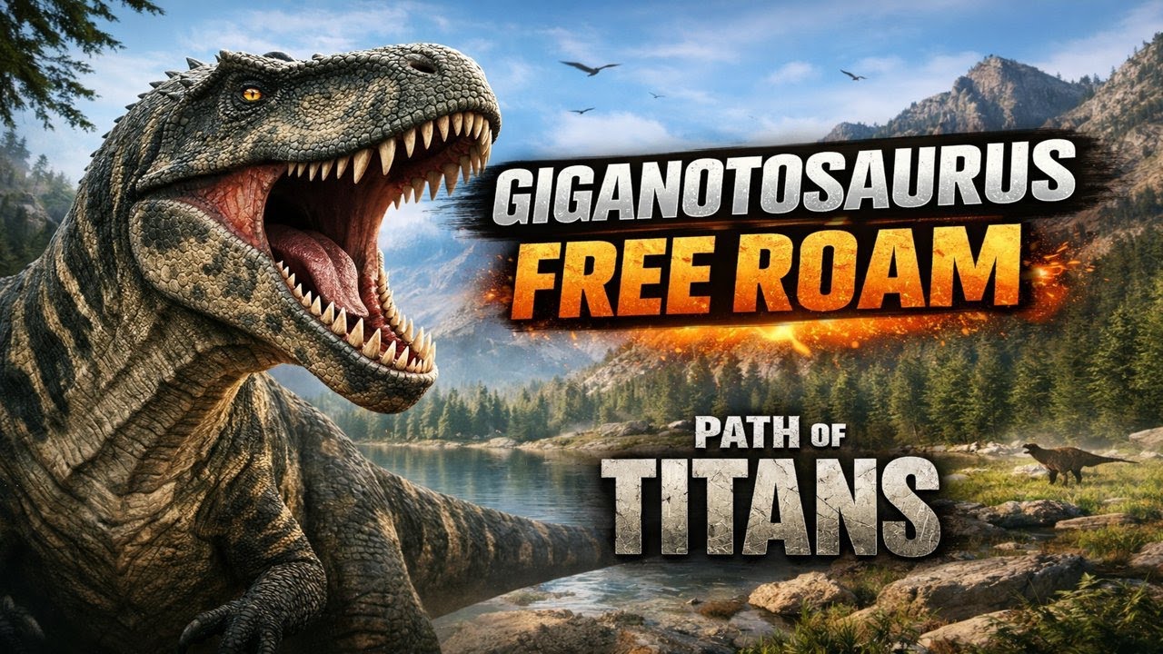 Giganotosaurus Free roam gameplay | Path Of Titans |