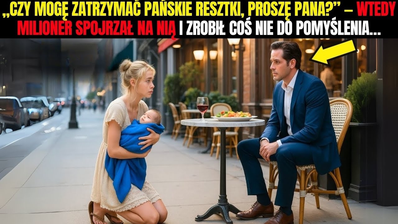 Samotna matka powiedziała  „Czy może mi pan dać resztki ” – ale to, co zrobił milioner, zaskoczyło