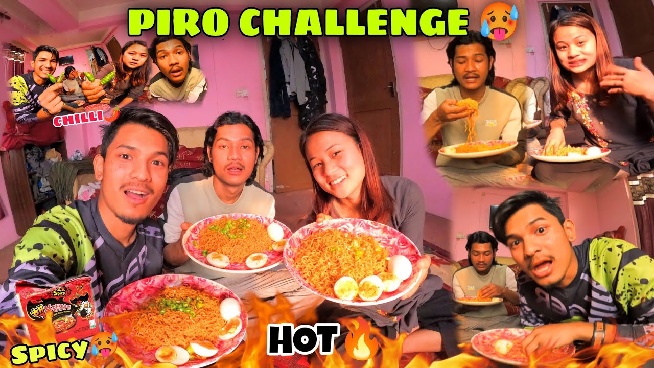 Spicy 4x Noodle🔥Challenge With Wife & Friend 🥵|| Piro Le Yesto sama Vayo?? 😱@dhdmanishvlog