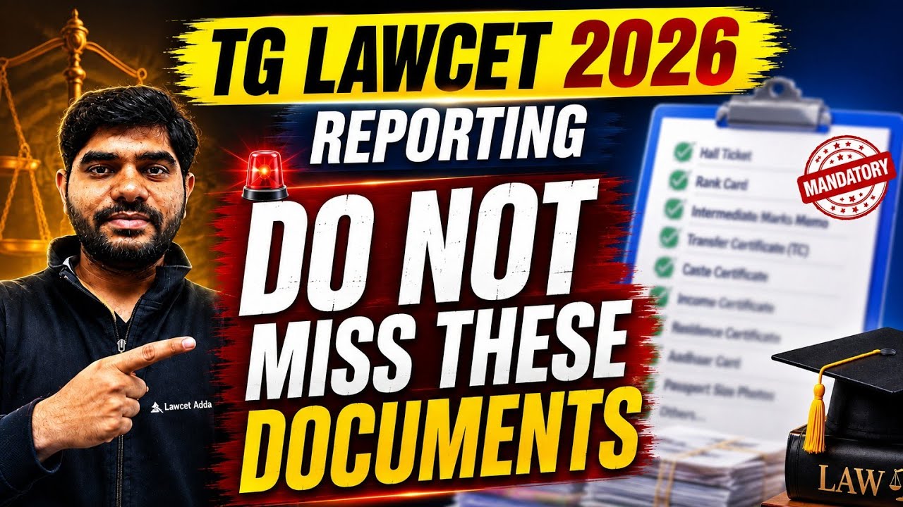 🎓TG LAWCET Seat Allotment Reporting Process ⚖️ | Complete Original Certificates List 📄 #lawcetadda