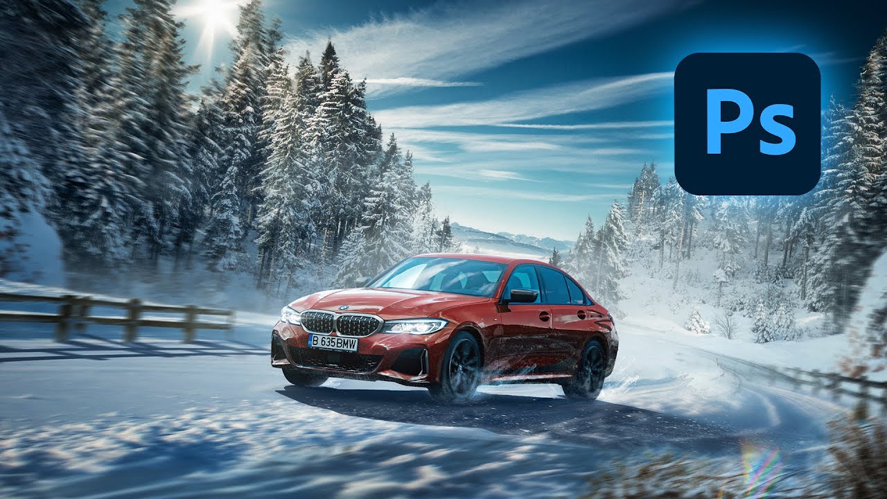 ДИЗАЙН РЕКЛАМЫ АВТОМОБИЛЕЙ BMW | Коммерческая манипуляция в Photoshop ✅🔥
