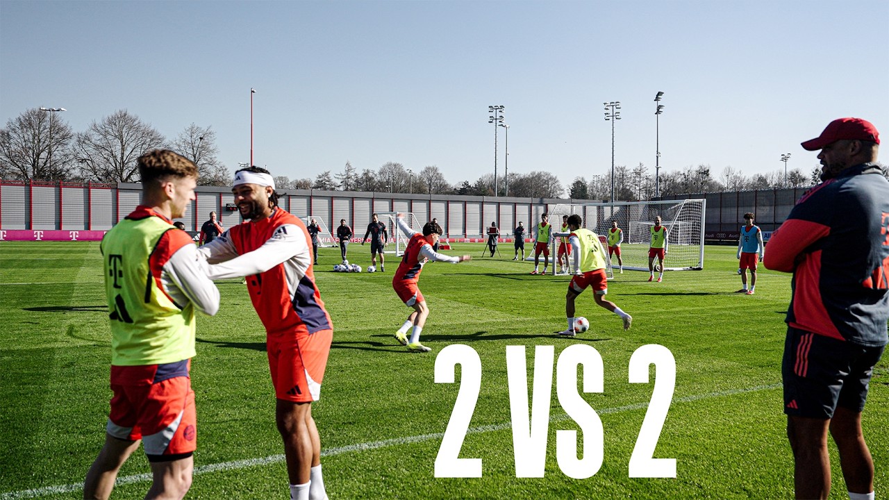 Non-stop 2 vs 2 drills, full intensity with Coach Kompany 🥵 | FC Bayern Training