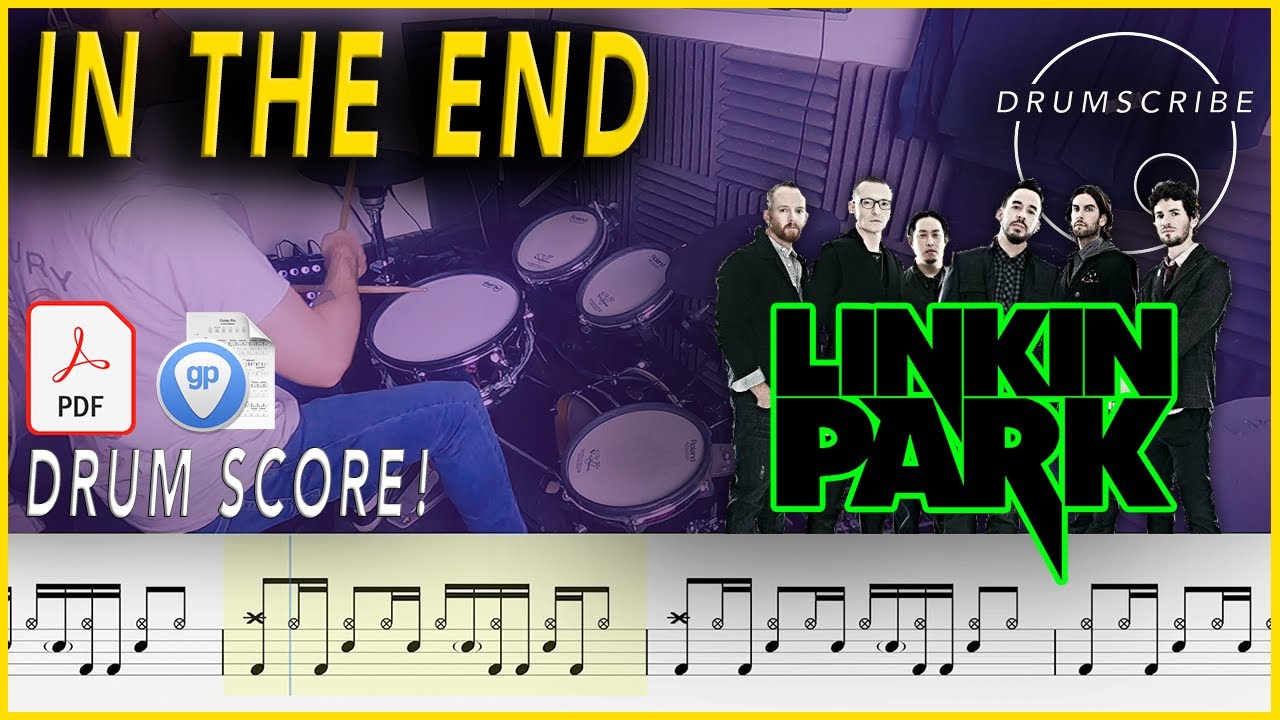 In The End - Linkin Park | DRUM SCORE Sheet Music | #77 DRUMSCRIBE