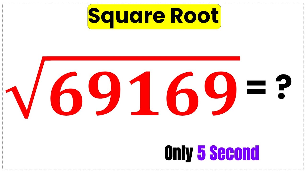 Square Root Trick | Square Root in 5 Second | Find Square Root of any Number | akp_yt_67