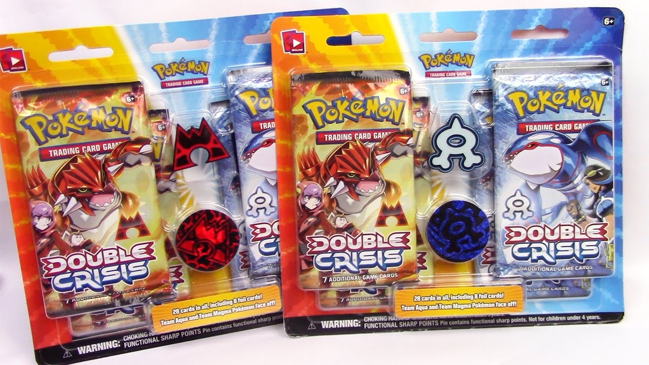 2 XY Double Crisis Blister Packs Team Magma vs Team Aqua 8 Pokemon Booster Pack Opening