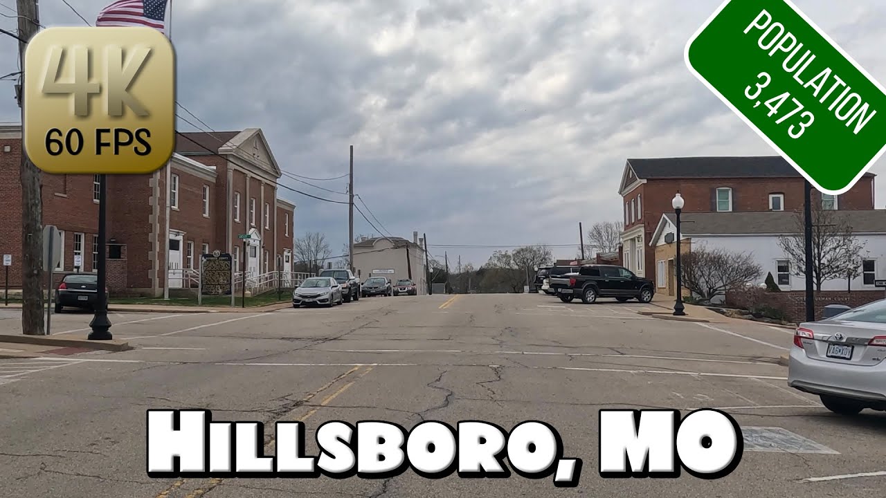 Driving Around Small Town Hillsboro, MO in 4k Video