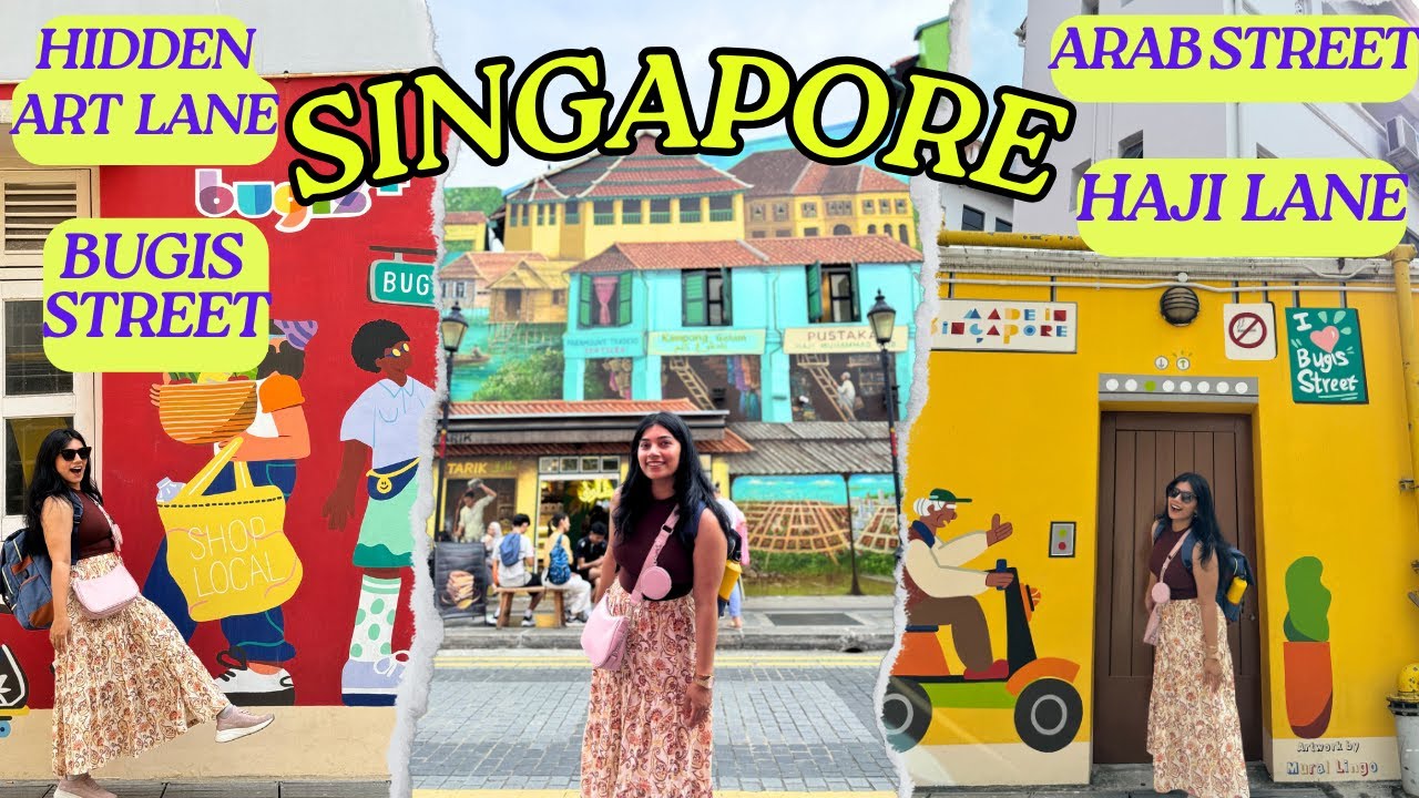 Exploring BUGIS STREET, ART LANE, ARAB STREET & HAJI Lane! SHOPPING in SINGAPORE🇸🇬 #singapore #bugis