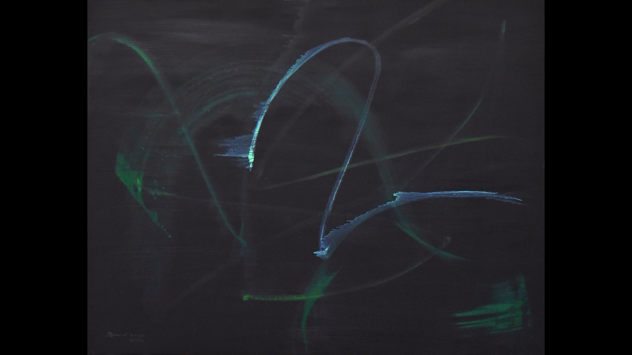 Teng Ming-Tun_Ink and cursive script series of oil paintings no:12
