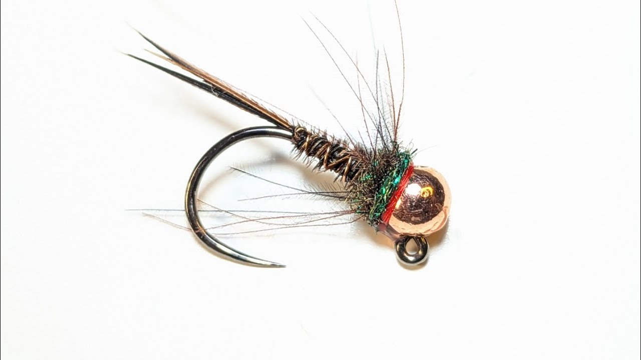 Two Tone Pheasant Tail Euro Nymph. #flytying #flyfishing #nymphs #euronymphing #troutflies #shotafli