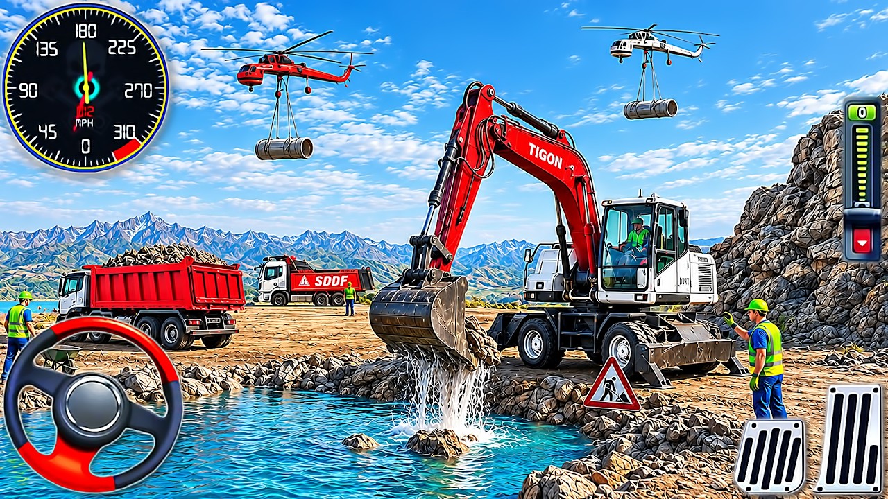Railroad Builder City Excavator - Train Station Road Construction Simulator Pro -Android GamePlay #2